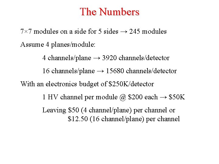 The Numbers 7× 7 modules on a side for 5 sides → 245 modules