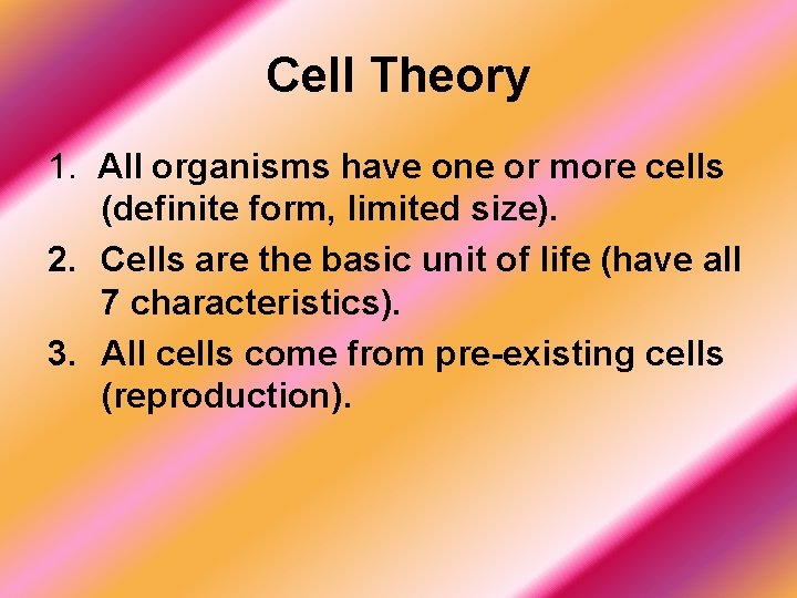 Biology Unit 3 Cell Structures What are cells