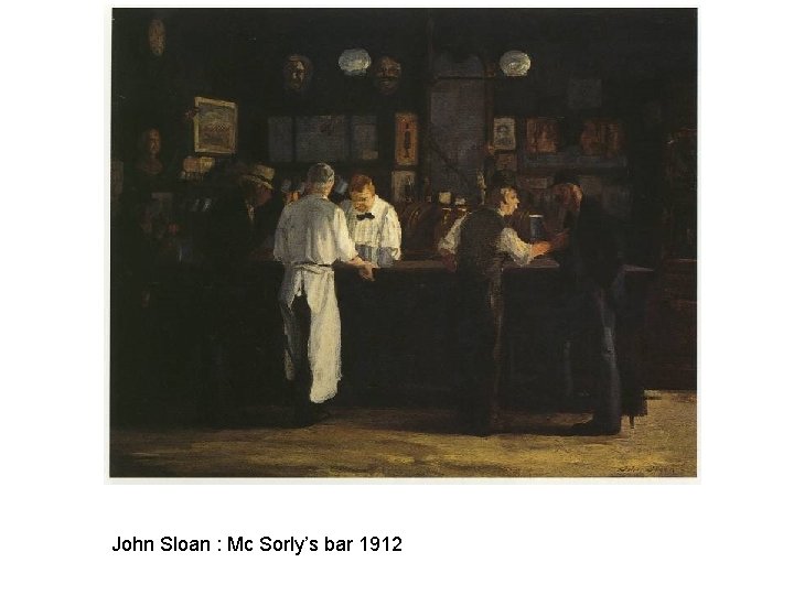 John Sloan : Mc Sorly’s bar 1912 