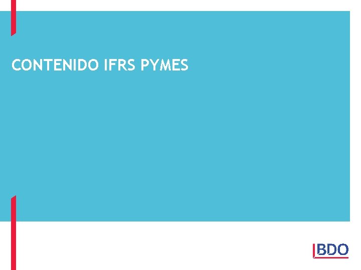 CONTENIDO IFRS PYMES 