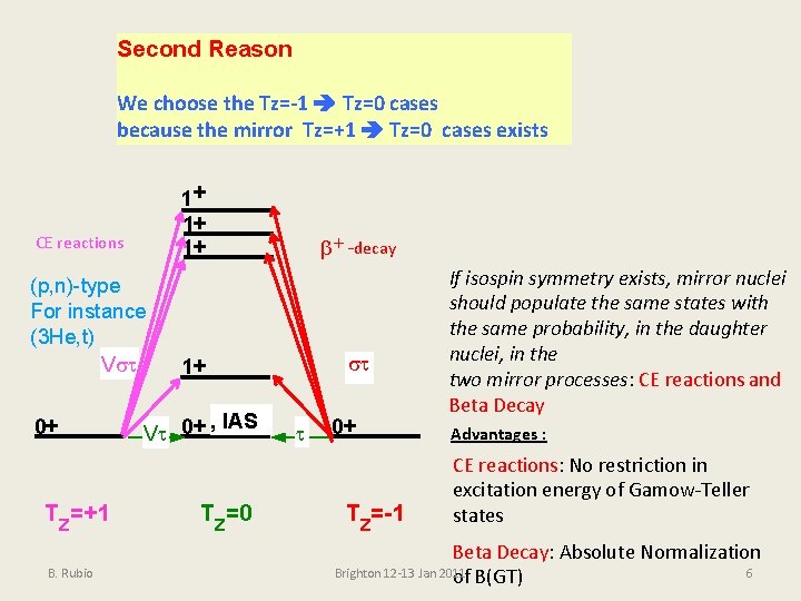 Second Reason We choose the Tz=-1 Tz=0 cases because the mirror Tz=+1 Tz=0 cases