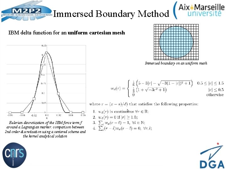 Immersed Boundary Method IBM delta function for an uniform cartesian mesh Immersed boundary on