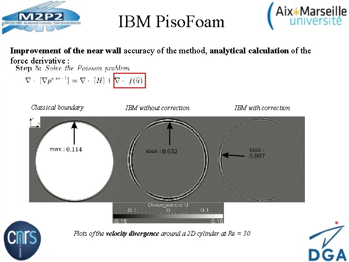 IBM Piso. Foam Improvement of the near wall accuracy of the method, analytical calculation