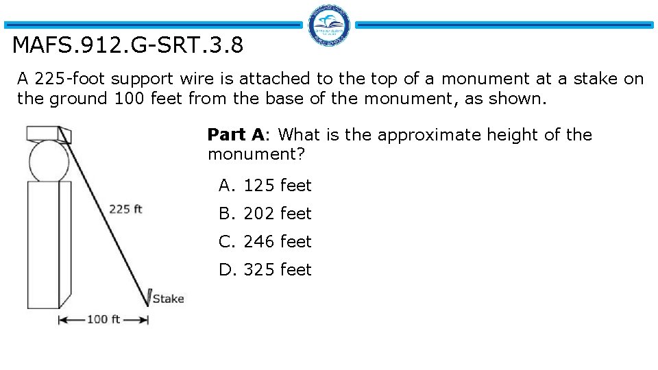 MAFS. 912. G-SRT. 3. 8 A 225 -foot support wire is attached to the