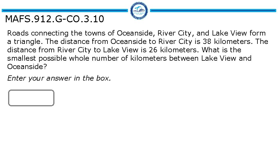 MAFS. 912. G-CO. 3. 10 Roads connecting the towns of Oceanside, River City, and