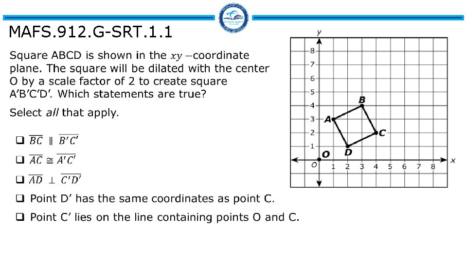 MAFS. 912. G-SRT. 1. 1 