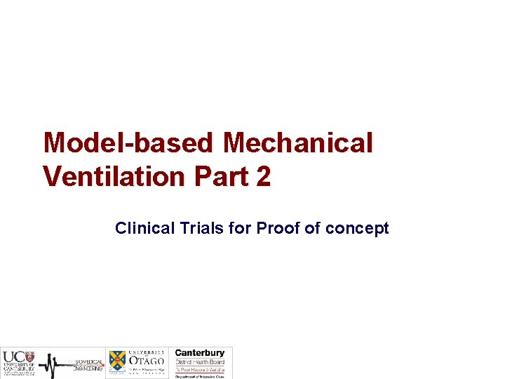 Optimal PEEP the final solution ModelBased Mechanical Ventilation