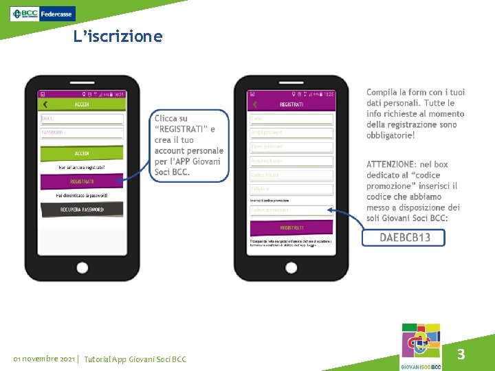 L’iscrizione 01 novembre 2021 | Tutorial App Giovani Soci BCC 3 