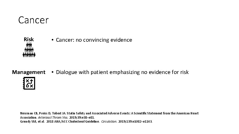Cancer Risk Management • Cancer: no convincing evidence • Dialogue with patient emphasizing no