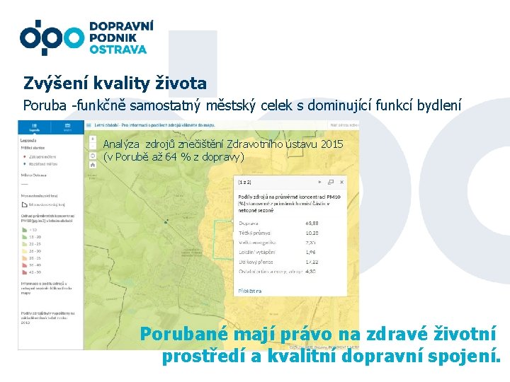 Zvýšení kvality života Poruba -funkčně samostatný městský celek s dominující funkcí bydlení Analýza zdrojů