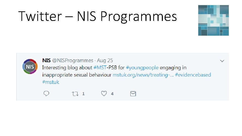 Twitter – NIS Programmes 