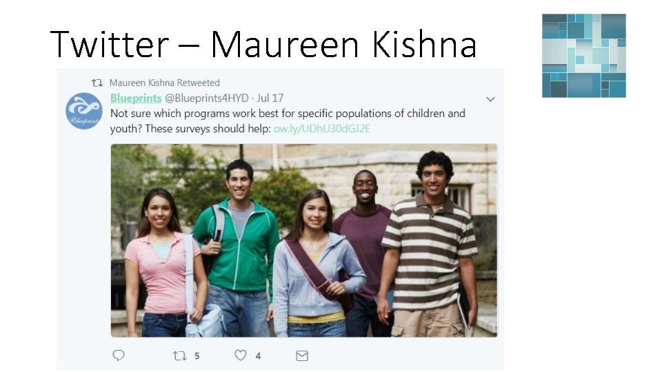 Twitter – Maureen Kishna 