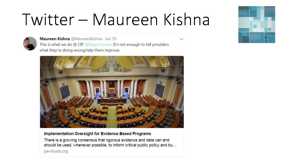 Twitter – Maureen Kishna 