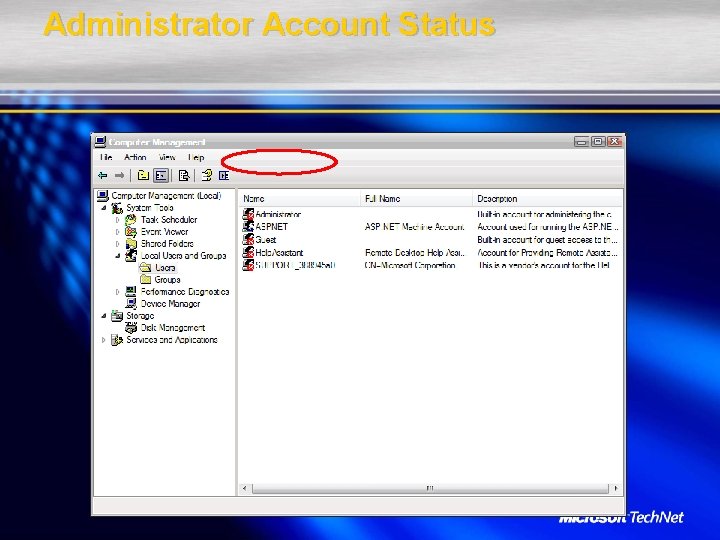 Administrator Account Status 
