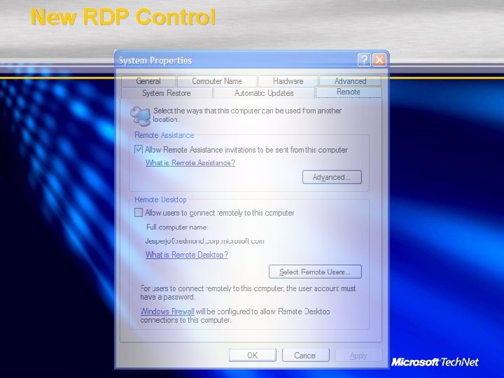 New RDP Control 