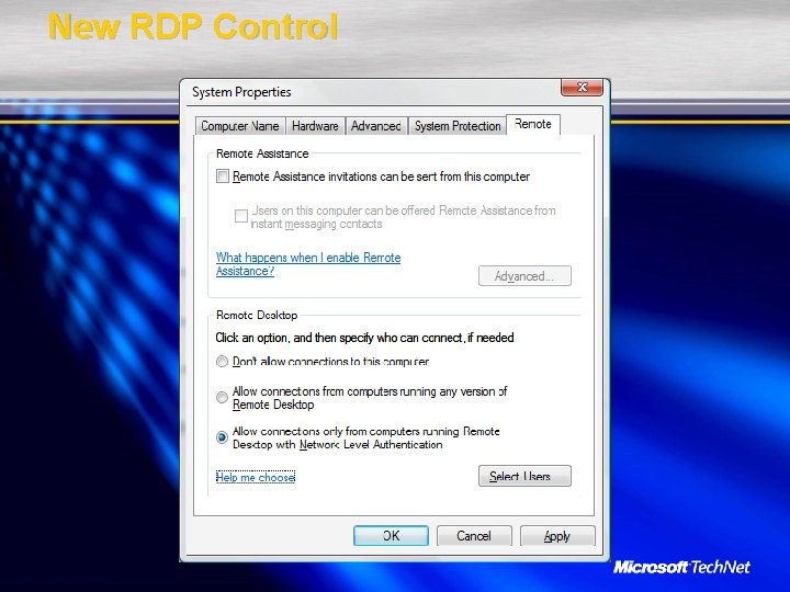 New RDP Control 