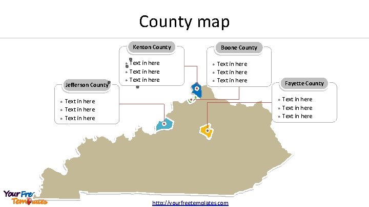 County map Kenton County l l Jefferson County l l Text in here Boone