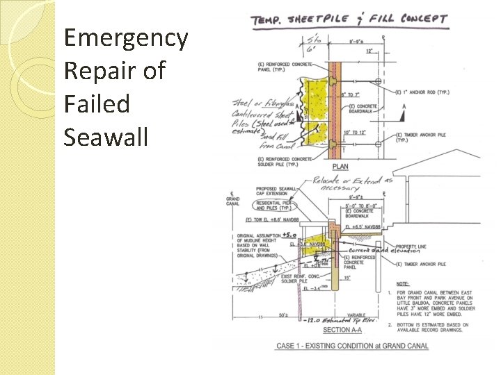 Emergency Repair of Failed Seawall 