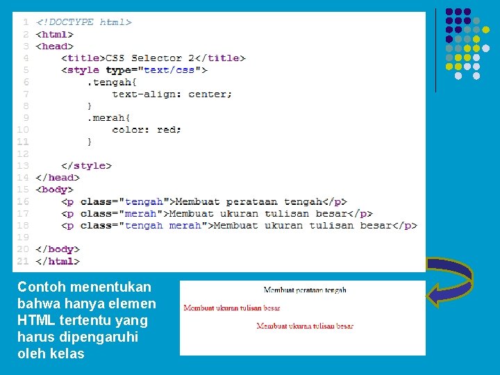 Contoh menentukan bahwa hanya elemen HTML tertentu yang harus dipengaruhi oleh kelas Contoh menentukan bahwa hanya elemen HTML tertentu yang harus dipengaruhi oleh kelas