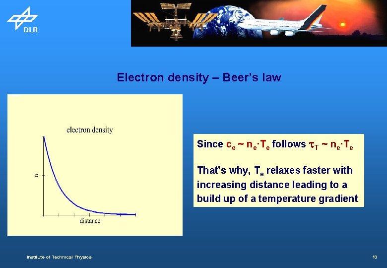 Electron density – Beer’s law Since ce ~ ne·Te follows T ~ ne·Te That’s