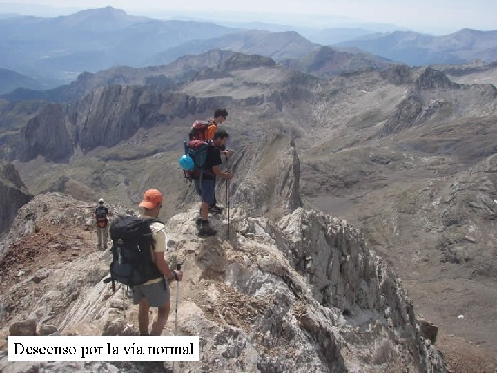 Descenso por la vía normal 