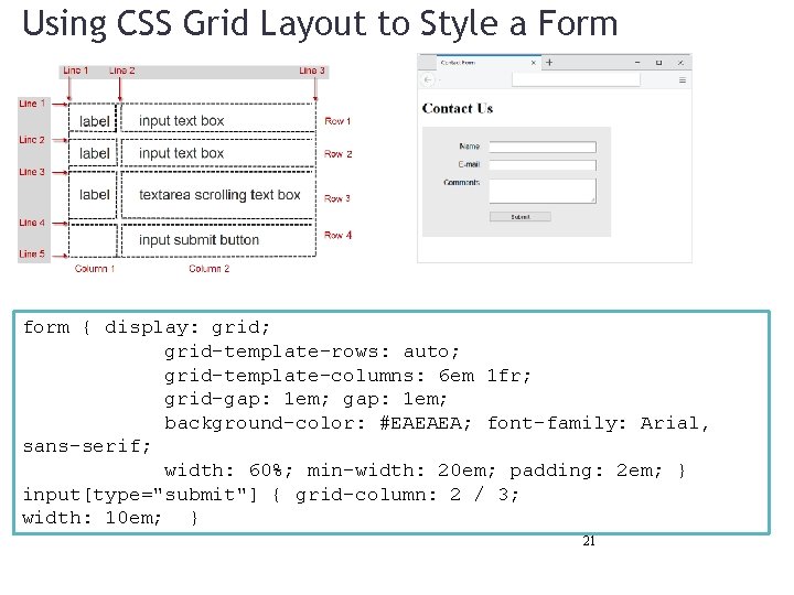 Using CSS Grid Layout to Style a Form form { display: grid; grid-template-rows: auto;