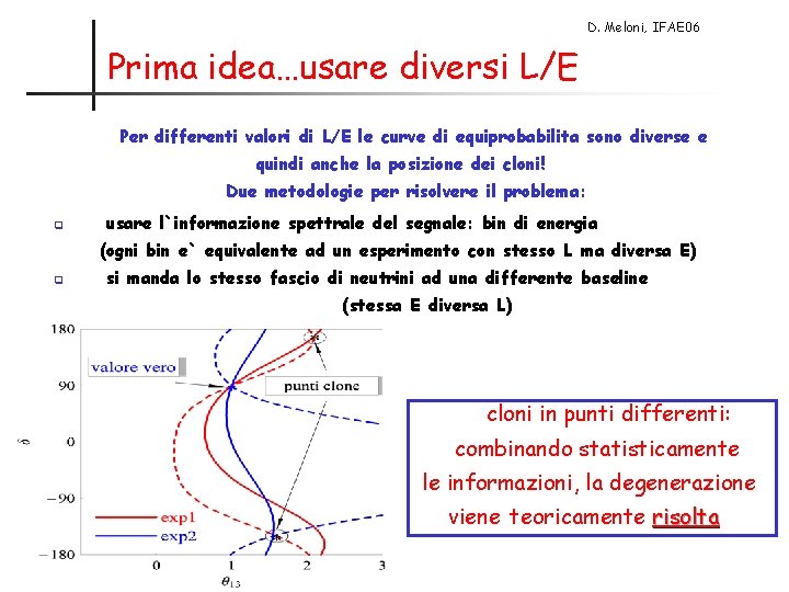 D. Meloni, IFAE 06 Prima idea…usare diversi L/E Per differenti valori di L/E le