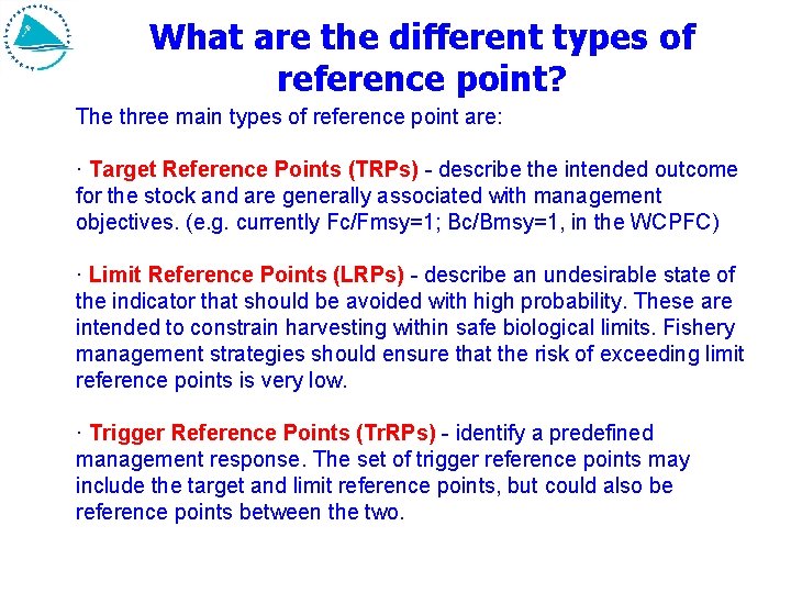 What are the different types of reference point? The three main types of reference