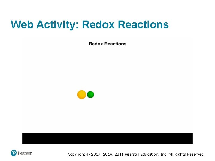 Web Activity: Redox Reactions Copyright © 2017, 2014, 2011 Pearson Education, Inc. All Rights