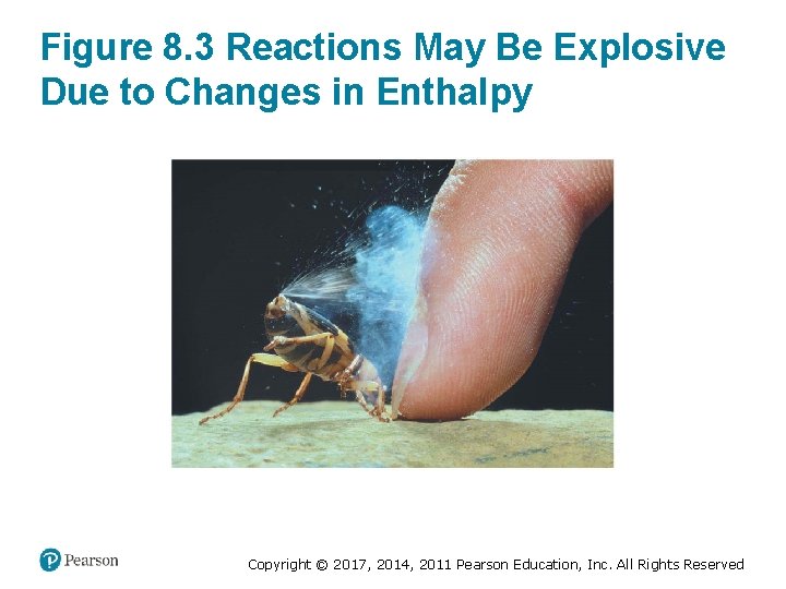 Figure 8. 3 Reactions May Be Explosive Due to Changes in Enthalpy Copyright ©