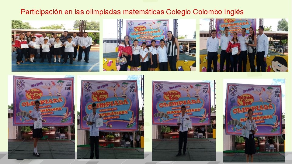 Participación en las olimpiadas matemáticas Colegio Colombo Inglés 