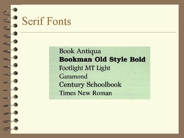 Serif Fonts 