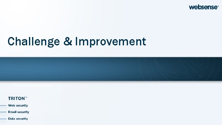 Challenge & Improvement Status and Next Step 