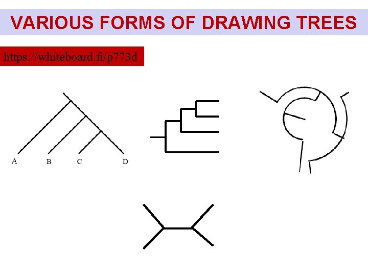 VARIOUS FORMS OF DRAWING TREES https: //whiteboard. fi/p 773 d 