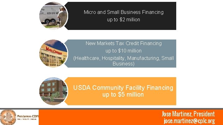 Micro and Small Business Financing up to $2 million New Markets Tax Credit Financing