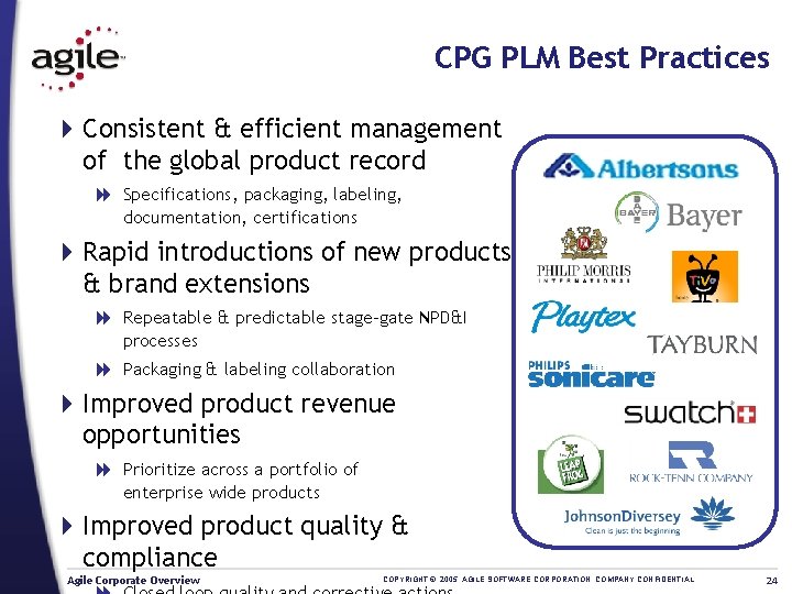 CPG PLM Best Practices 4 Consistent & efficient management of the global product record