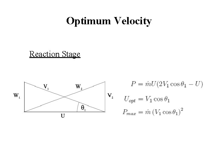 Optimum Velocity Reaction Stage 