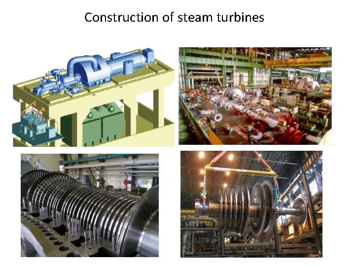 Construction of steam turbines 
