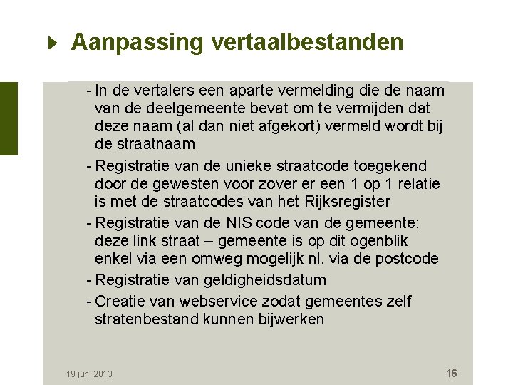 Aanpassing vertaalbestanden - In de vertalers een aparte vermelding die de naam van de