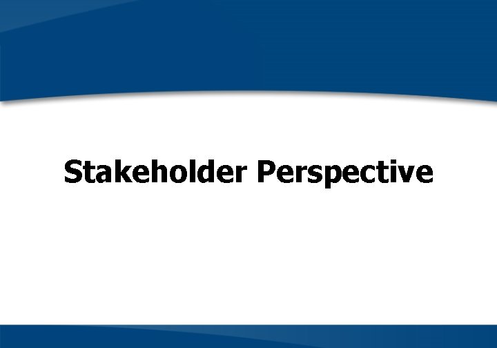 Stakeholder Perspective 