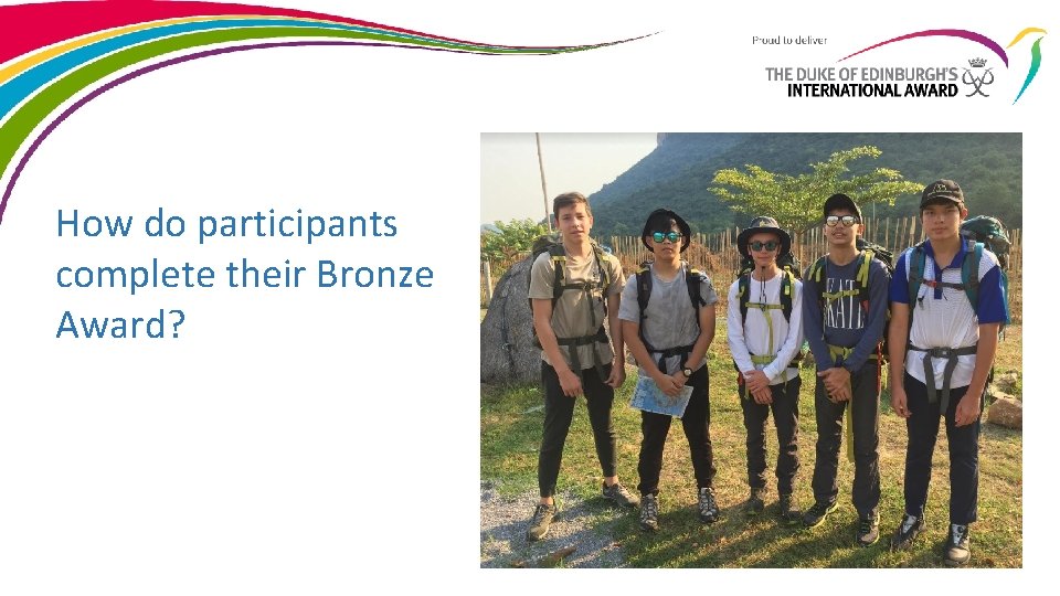 How do participants complete their Bronze Award? 