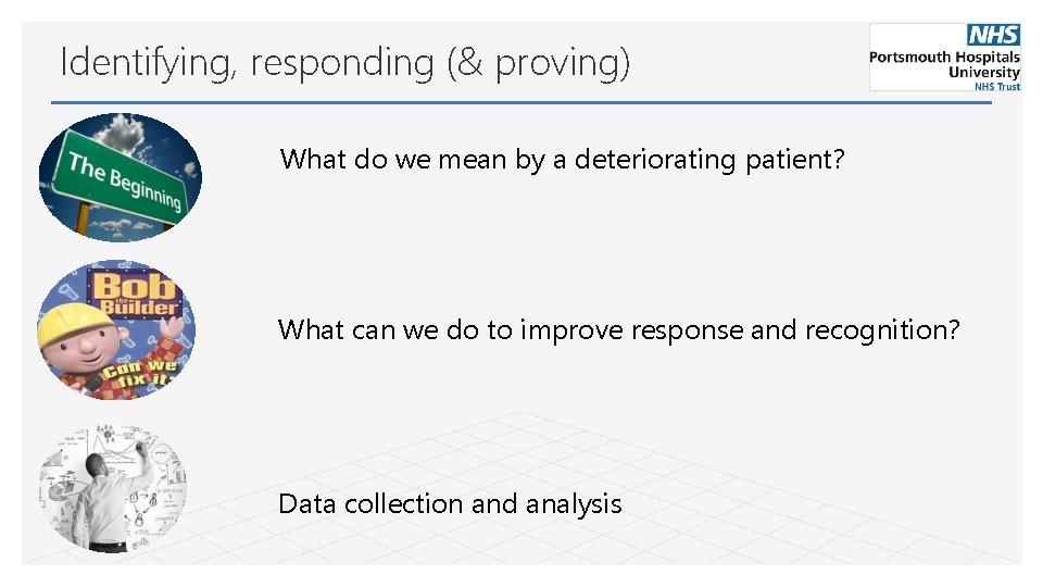 Identifying, responding (& proving) What do we mean by a deteriorating patient? What can