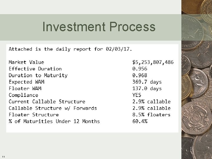 Investment Process 11 11 