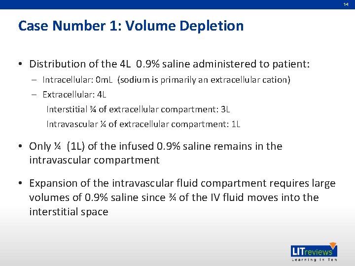 14 Case Number 1: Volume Depletion • Distribution of the 4 L 0. 9%