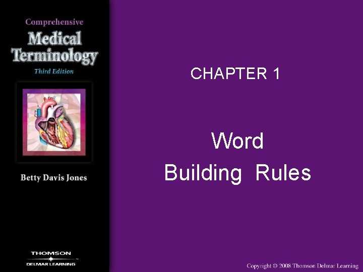 CHAPTER 1 Word Building Rules 