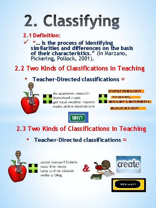 2. 1 Definition: ü “… is the process of identifying similarities and differences on