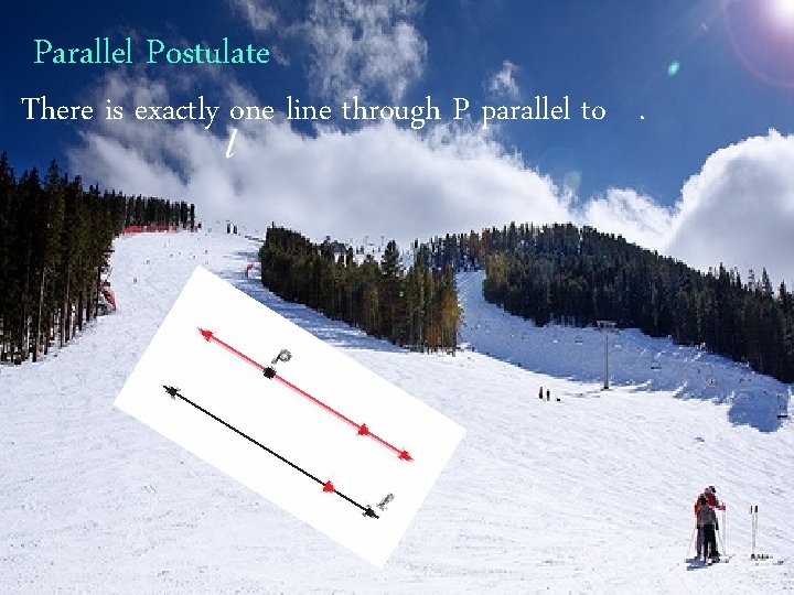 Parallel Postulate There is exactly one line through P parallel to. 