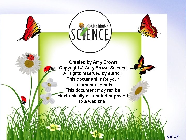 Created by Amy Brown Copyright © Amy Brown Science All rights reserved by author.