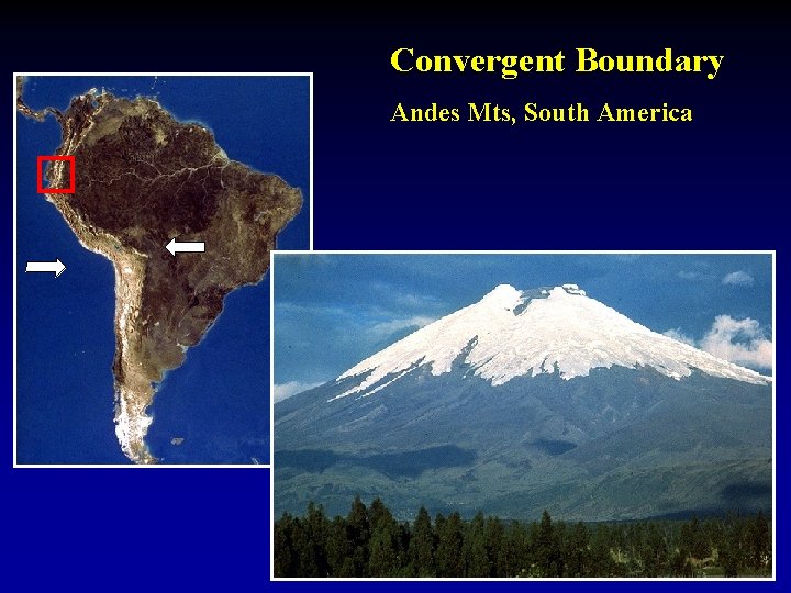 Convergent Boundary Andes Mts, South America 