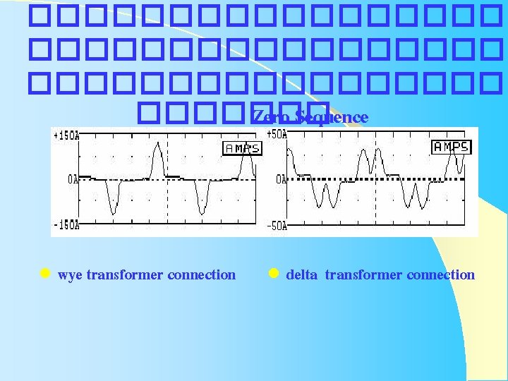 ������������������ ������� Zero Sequence l wye transformer connection l delta transformer connection ������������������ ������� Zero Sequence l wye transformer connection l delta transformer connection